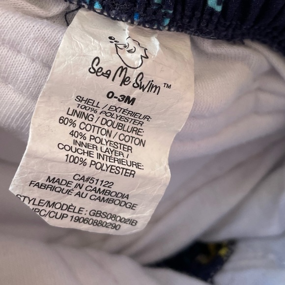 Sea Me Swim padded swim diaper (0-3m) - Picture 2 of 2